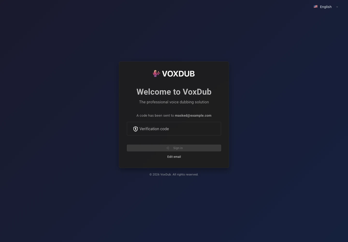 Etap wpisywania sześciocyfrowego kodu po podaniu adresu e-mail